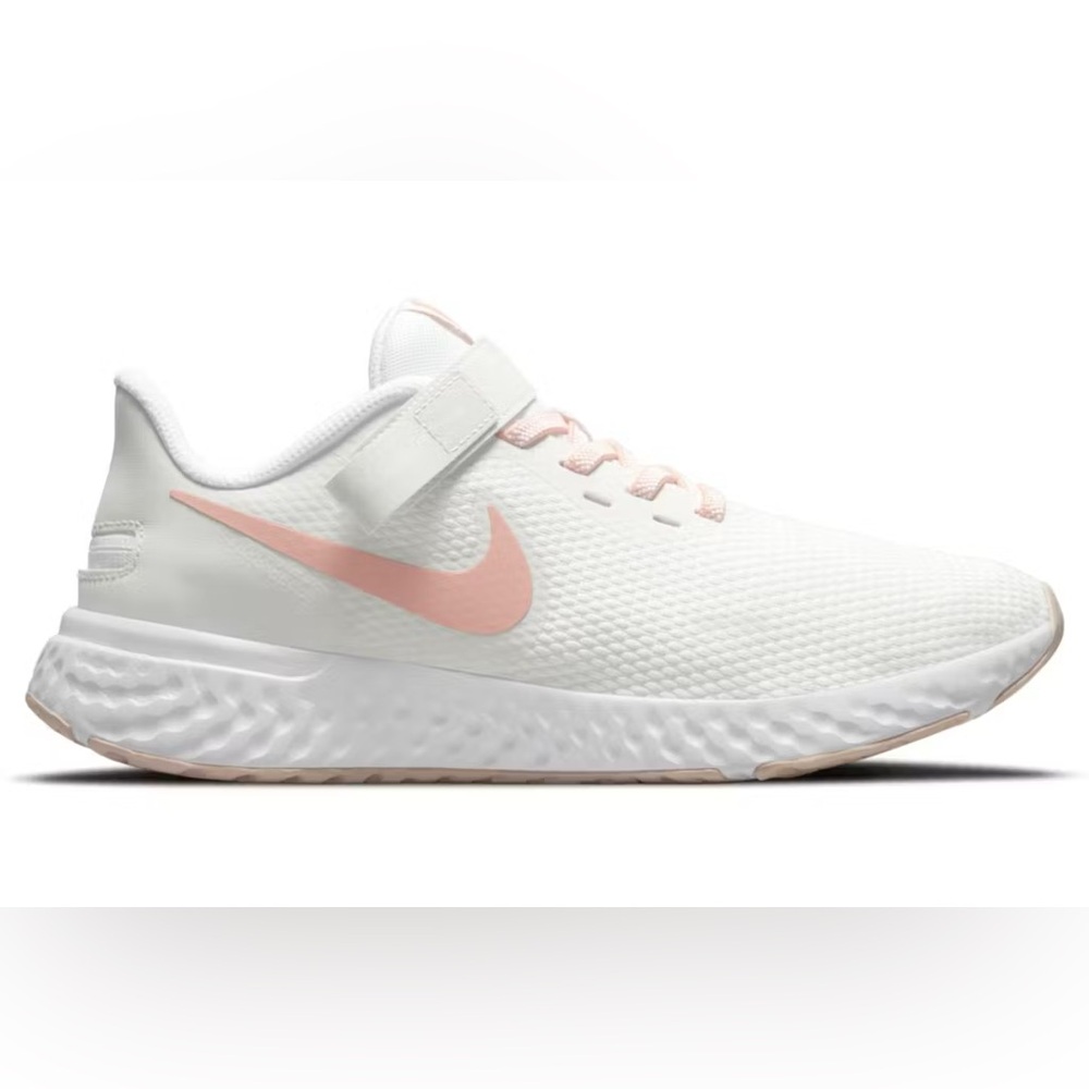 Nike Revolution 5 Flyease Sumit White Crimson Bliss Tennis Shoes Women's 8